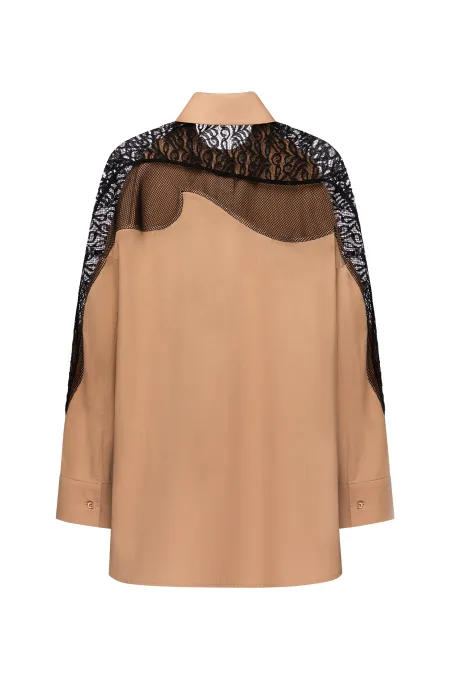 Блуза из 100% хлопка с кружевом