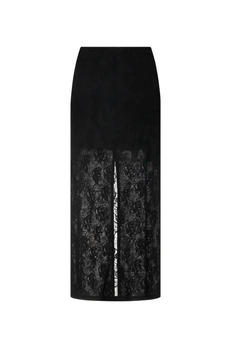 Полупрозрачная юбка с вышивкой