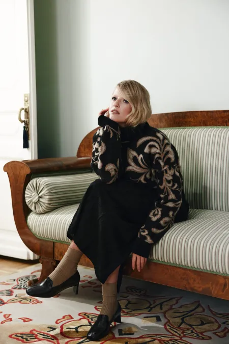 Полупрозрачная юбка с вышивкой