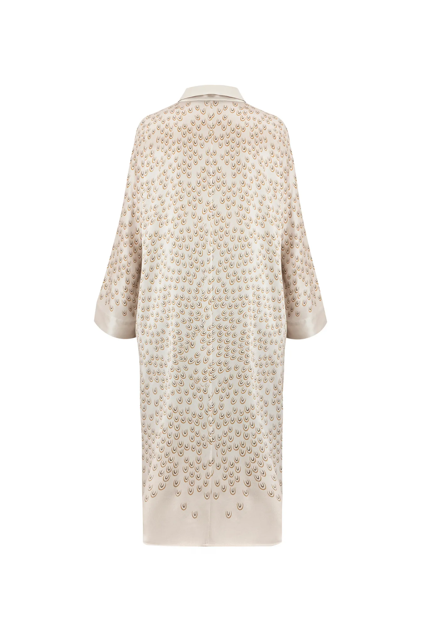 Шелковое платье с перьевым орнаментом