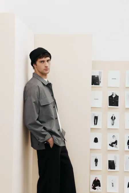 Мужская рубашка из шерсти