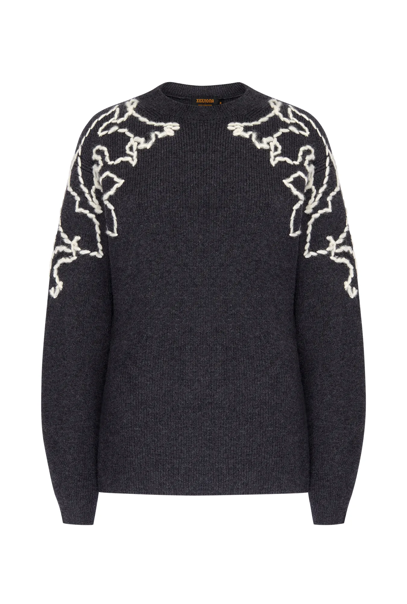 Джемпер из 100% кашемира с вышивкой