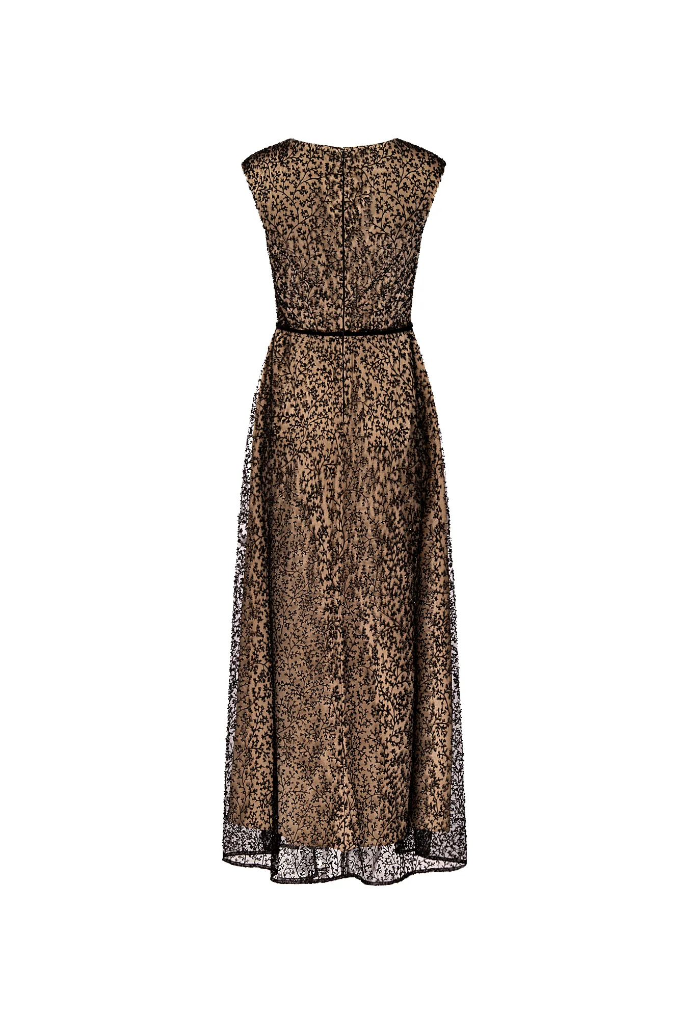 Платье миди с вышивкой