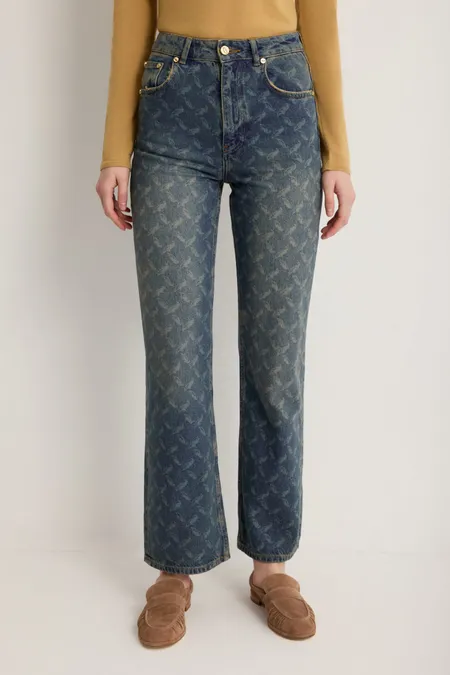 Джинсы с паттерном