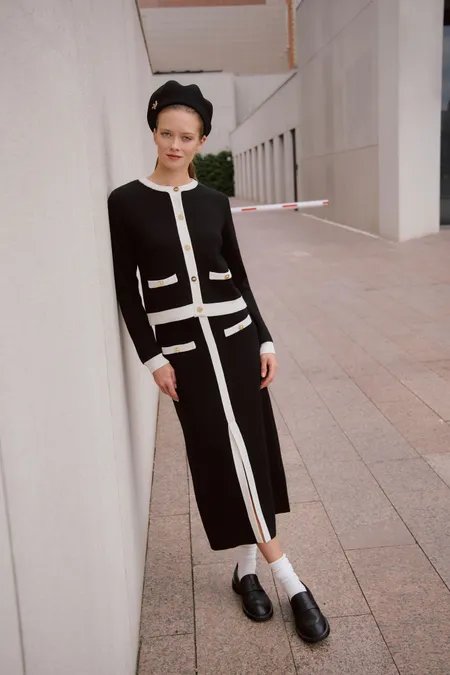 Юбка миди из смесовой шерсти