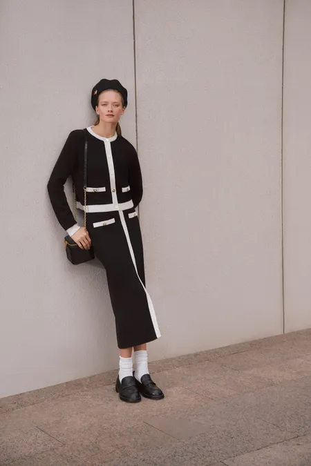 Юбка миди из смесовой шерсти