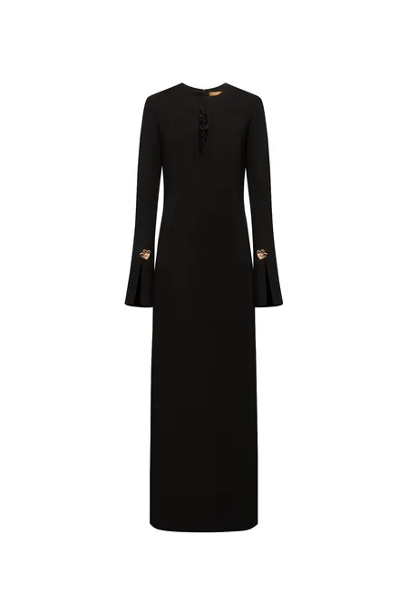 Макси-платье с вырезом «лепесток»