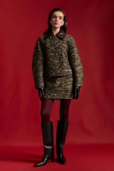 Мини-юбка из смесовой шерсти