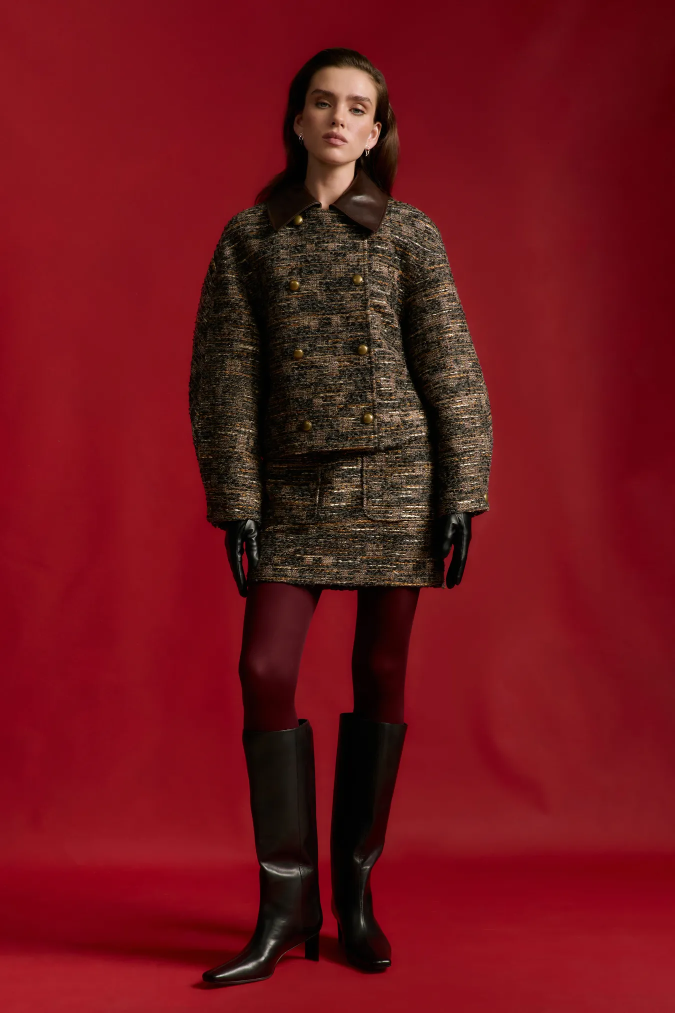 Мини-юбка из смесовой шерсти