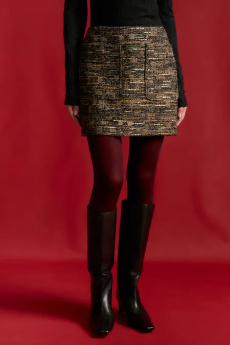 Мини-юбка из смесовой шерсти