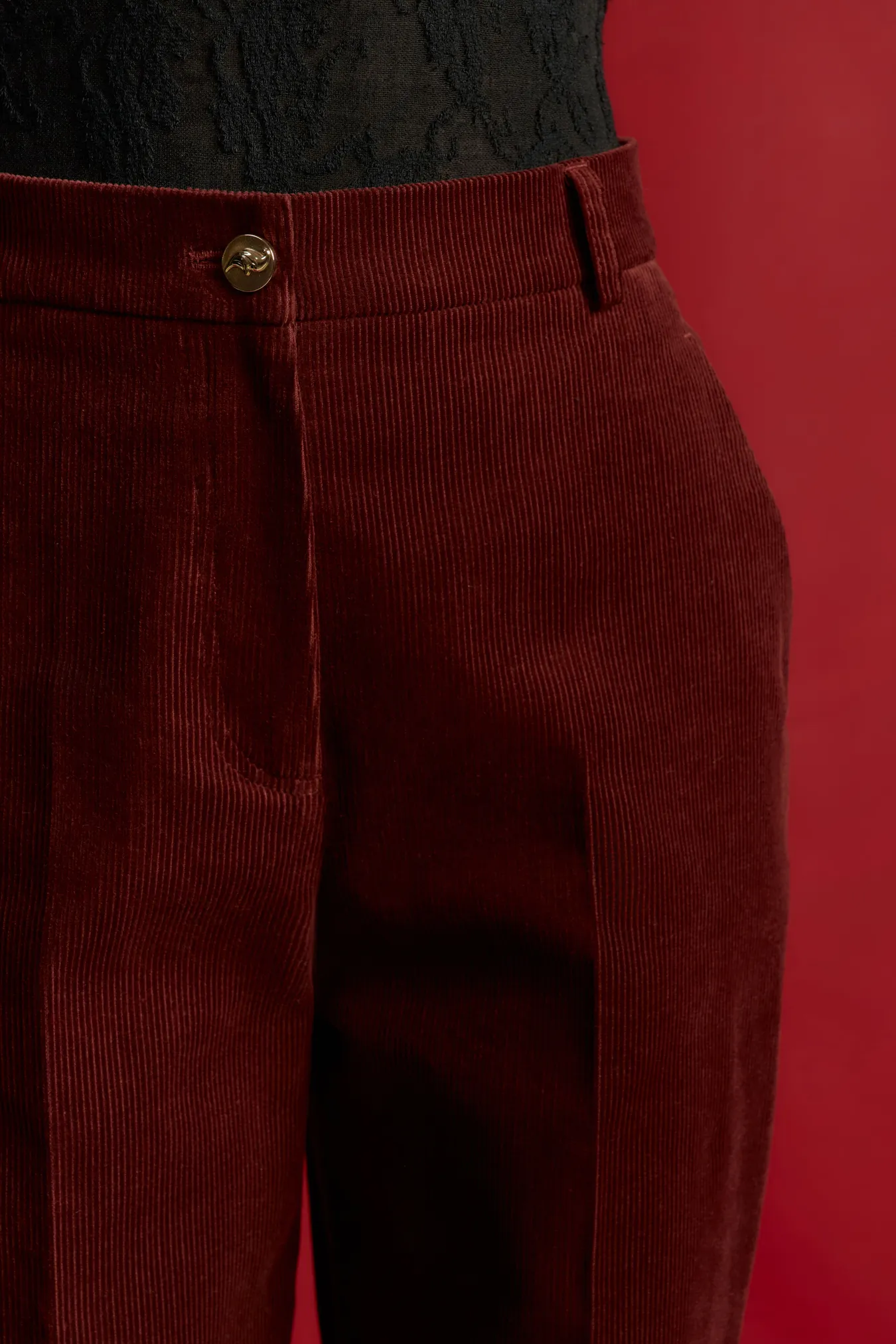 Брюки из хлопкового вельвета