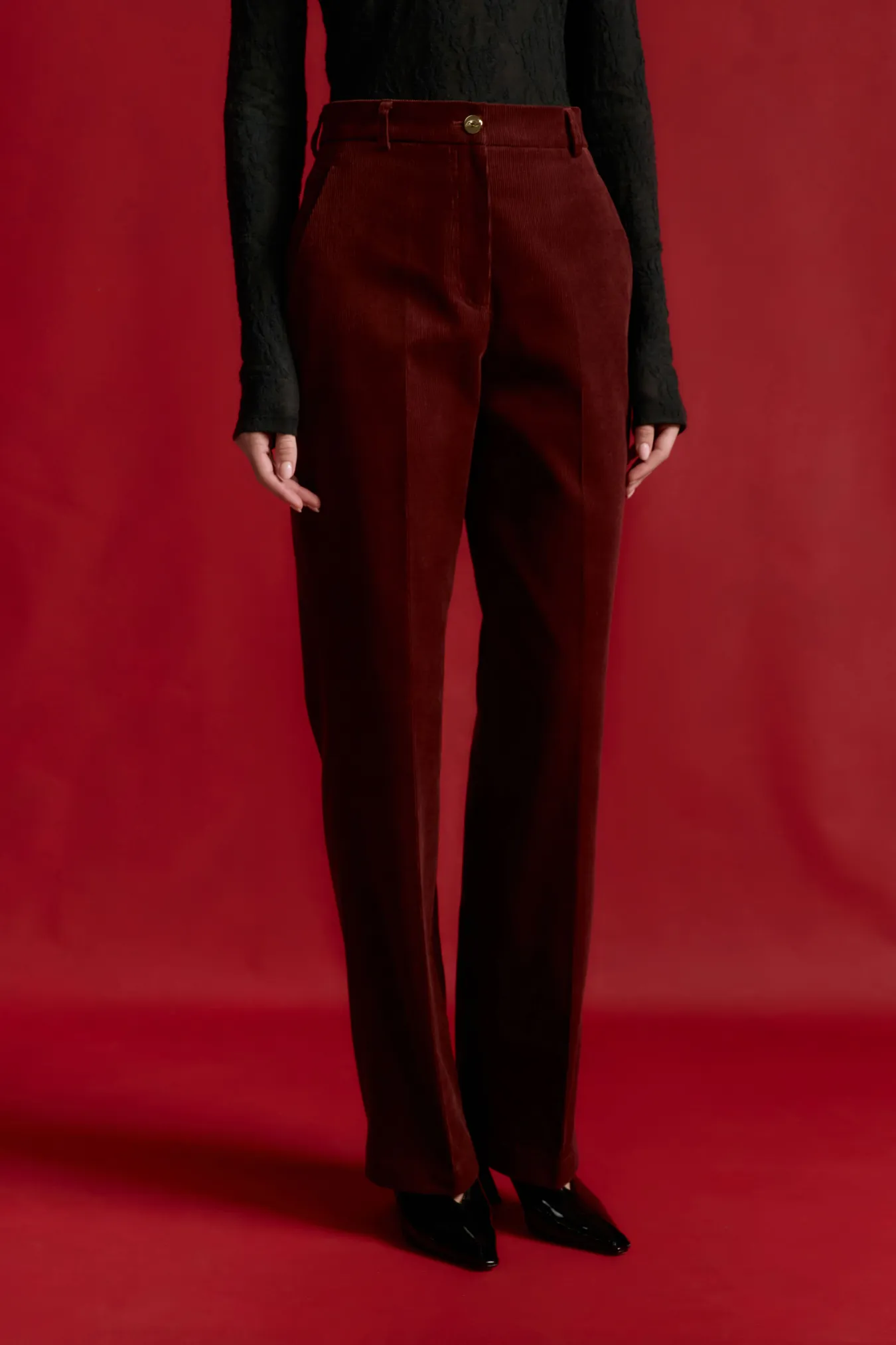 Брюки из хлопкового вельвета