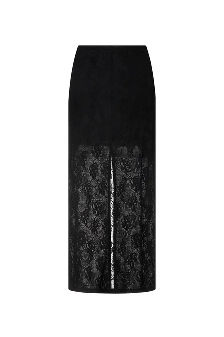 Полупрозрачная юбка с вышивкой