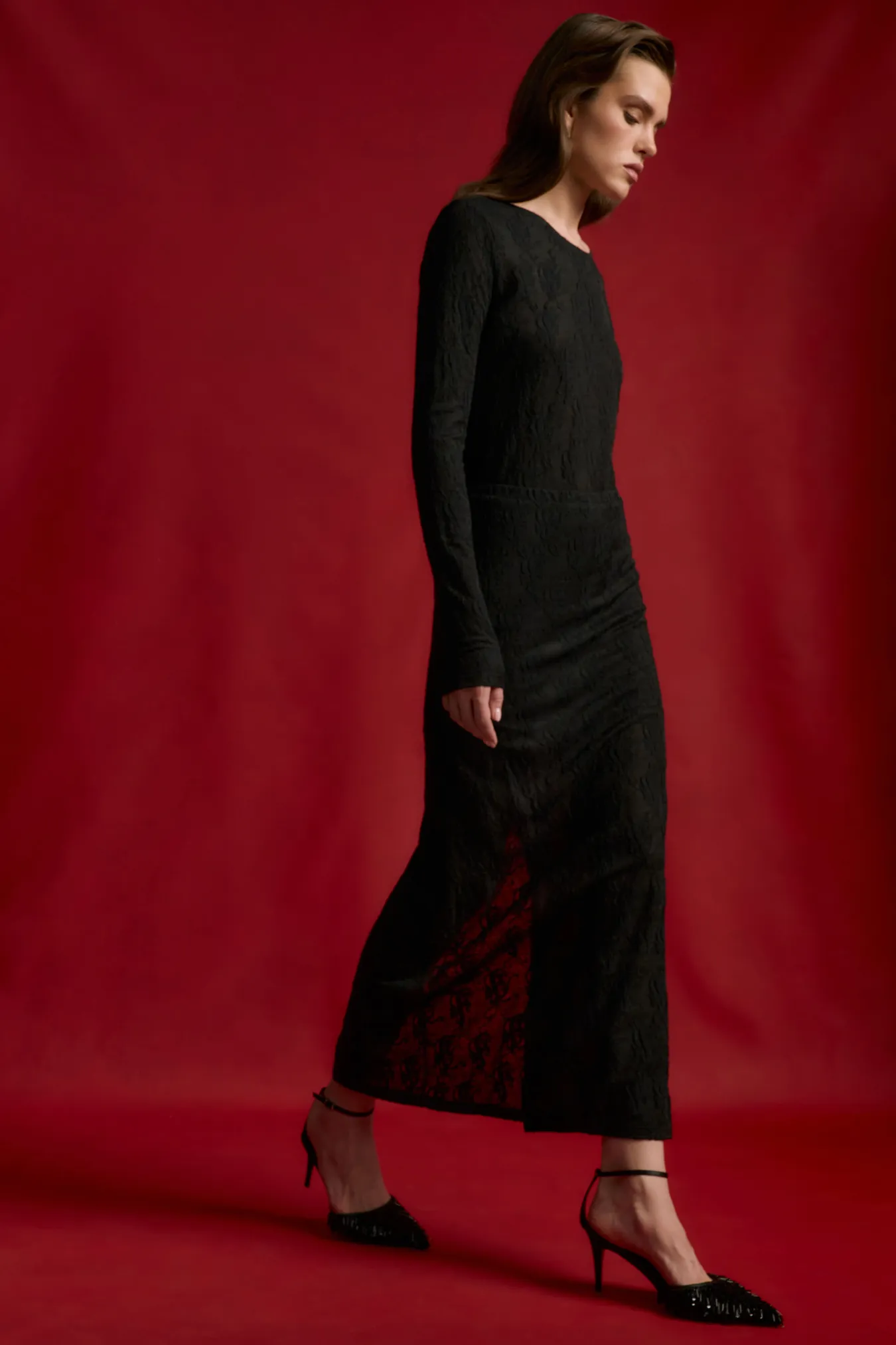 Полупрозрачная юбка с вышивкой