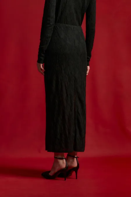 Полупрозрачная юбка с вышивкой