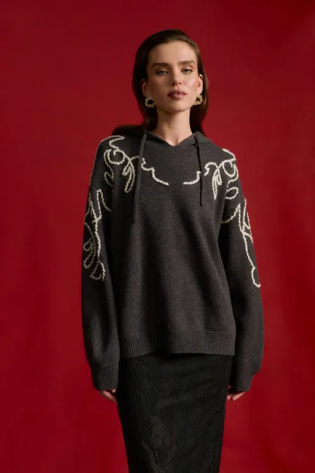 Джемпер из кашемира с вышивкой