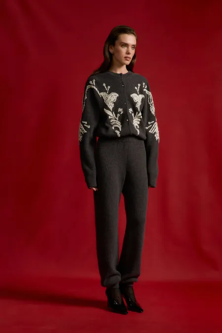 Комбинезон из 100% кашемира с вышивкой