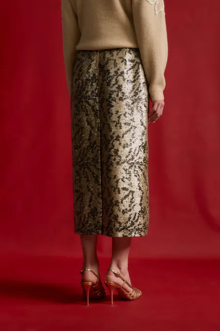 Юбка в пайетках