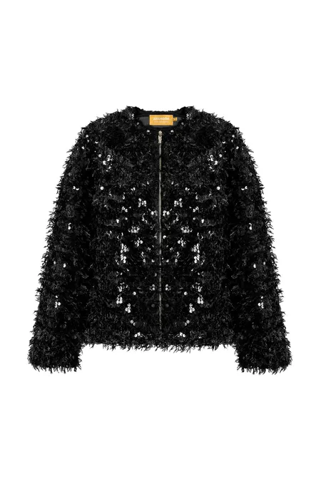 Жакет на молнии в пайетку