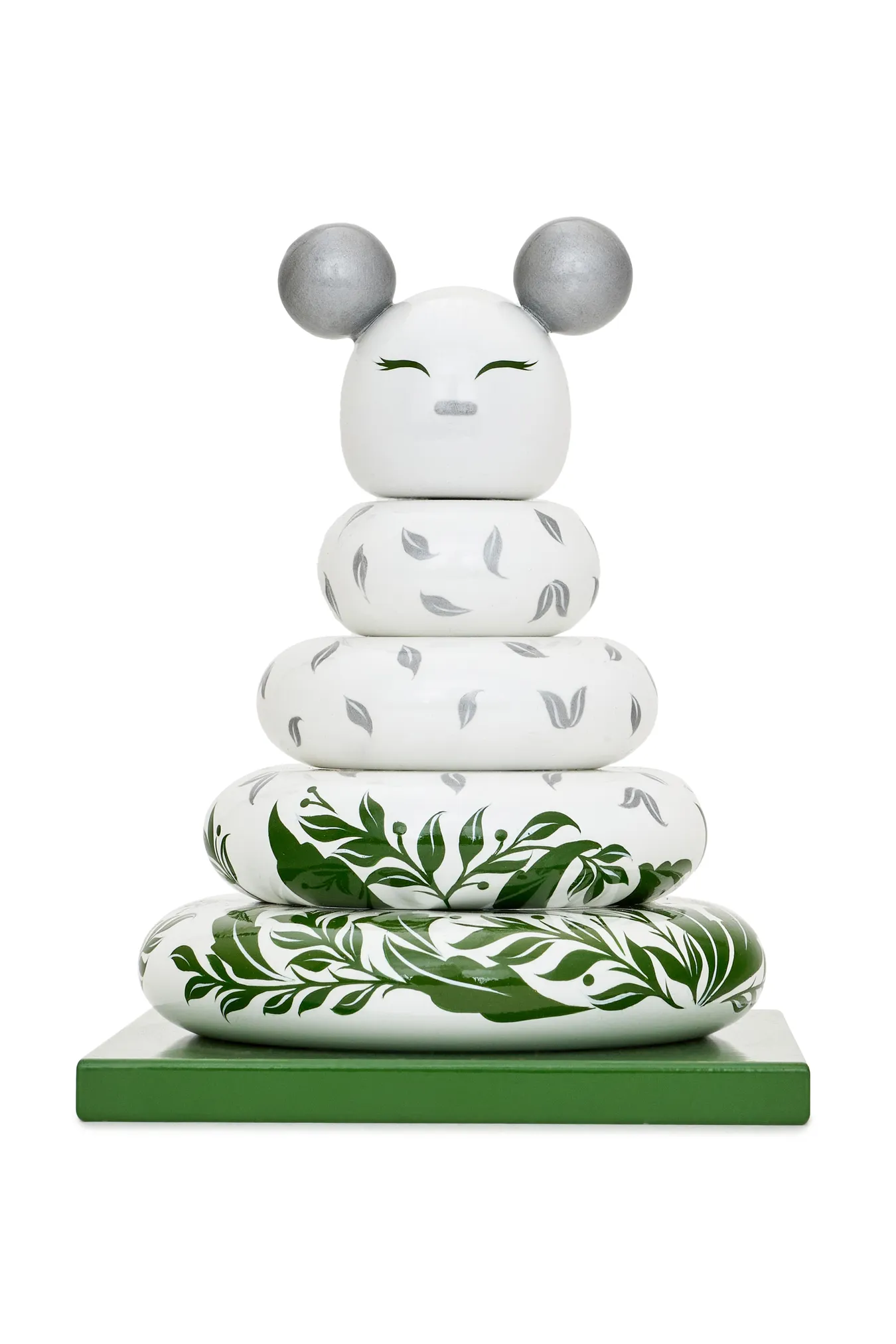 Пирамидка интерьерная «Мишка» (дерево, хохломская роспись)