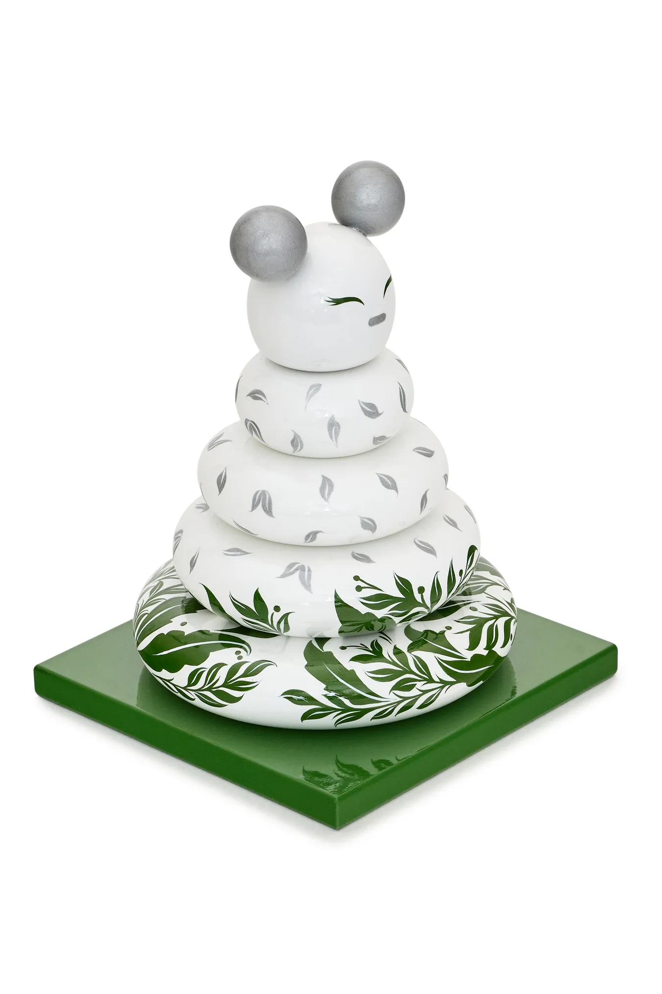 Пирамидка интерьерная «Мишка» (дерево, хохломская роспись)