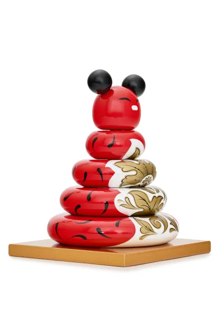 Пирамидка интерьерная «Мишка» (дерево, хохломская роспись)