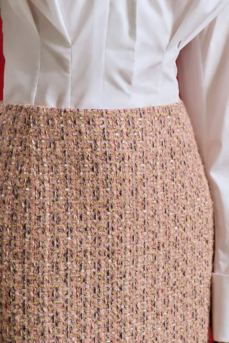 Твидовая юбка миди