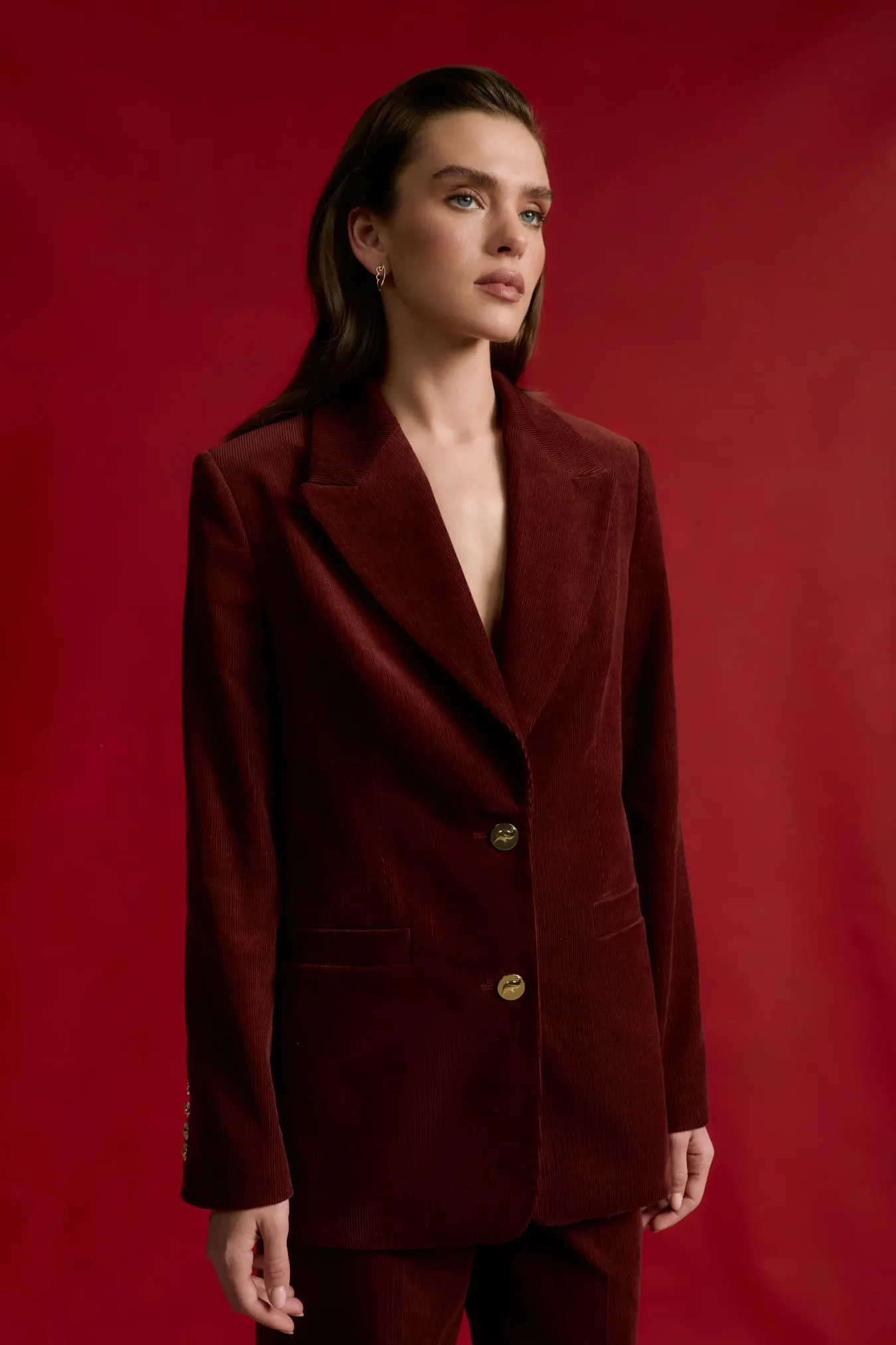 Жакет из хлопкового вельвета