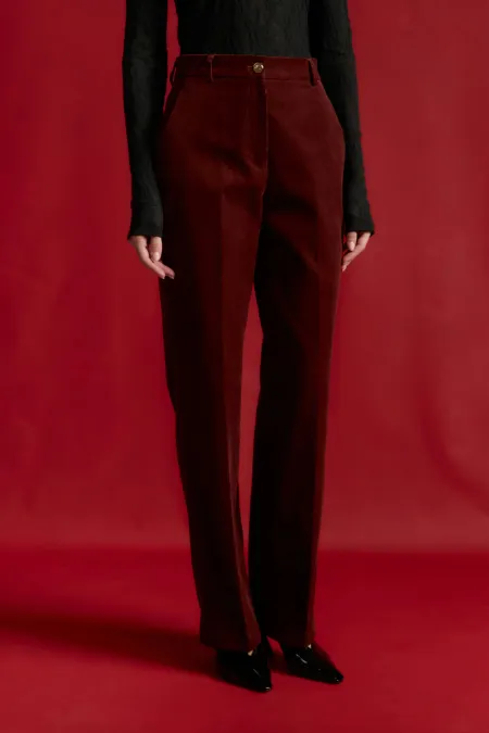 Брюки из хлопкового вельвета