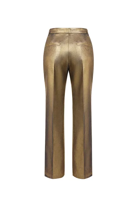 Джинсы с золотым напылением