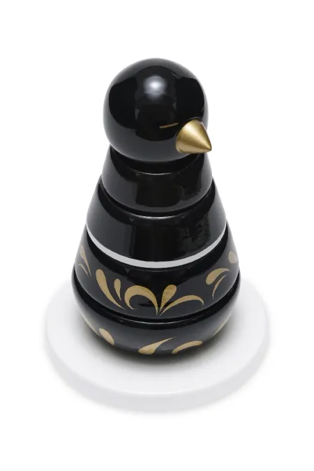 Пирамидка интерьерная детская  «‎‎Птичка»  большая (дерево, хохломская роспись)