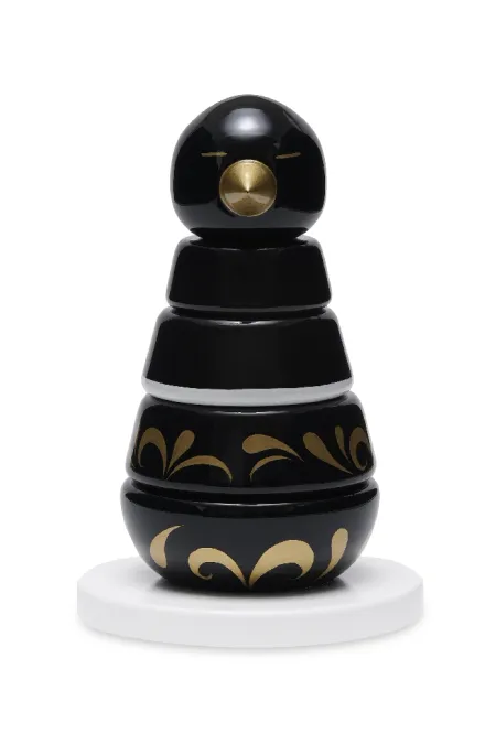 Пирамидка интерьерная детская  «‎‎Птичка»  большая (дерево, хохломская роспись)