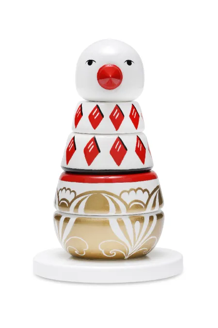 Пирамидка интерьерная детская  «‎‎Птичка»  большая (дерево, хохломская роспись)