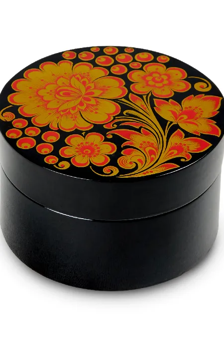 Сахарница «Царская» (дерево, хохломская роспись)