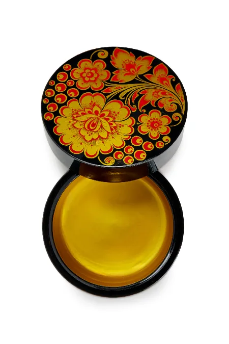 Сахарница «Царская» (дерево, хохломская роспись)