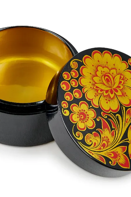 Сахарница «Царская» (дерево, хохломская роспись)