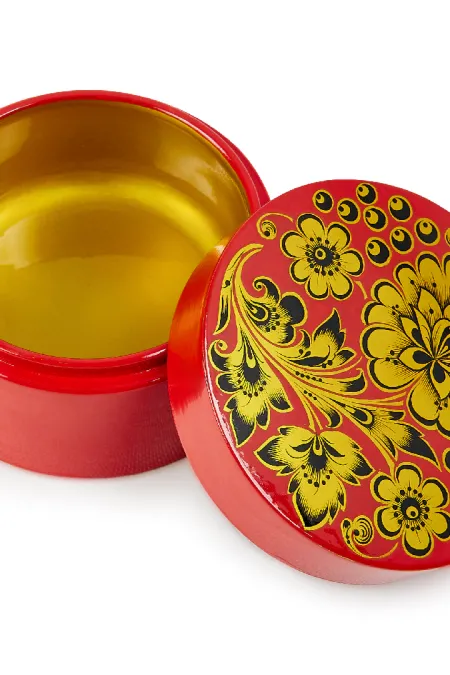 Сахарница «Царская» (дерево, хохломская роспись)