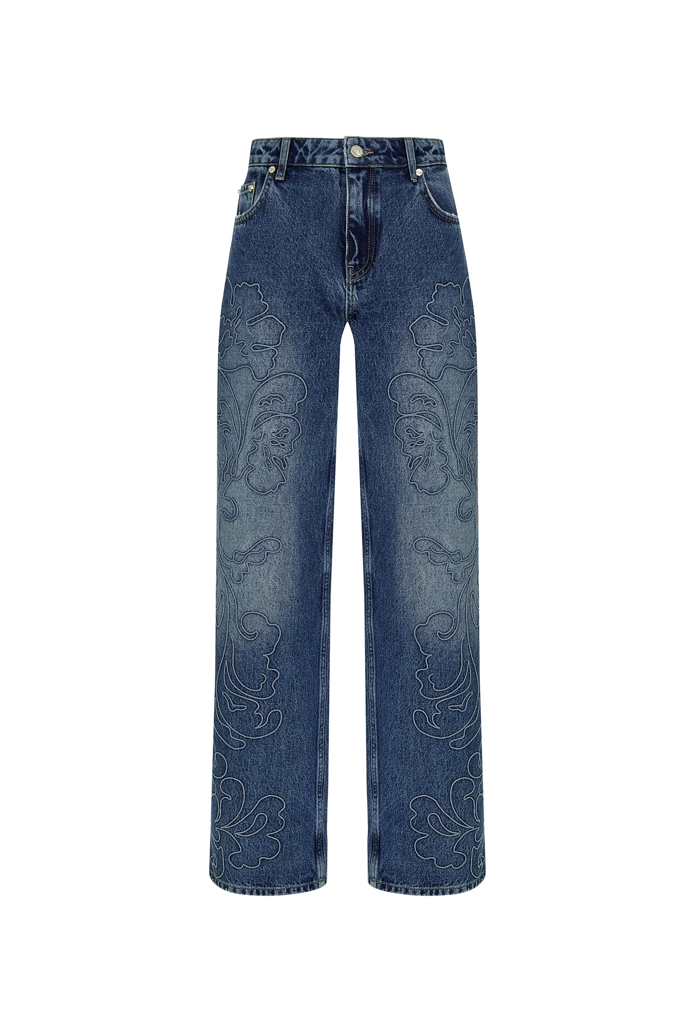 Джинсы с вышивкой