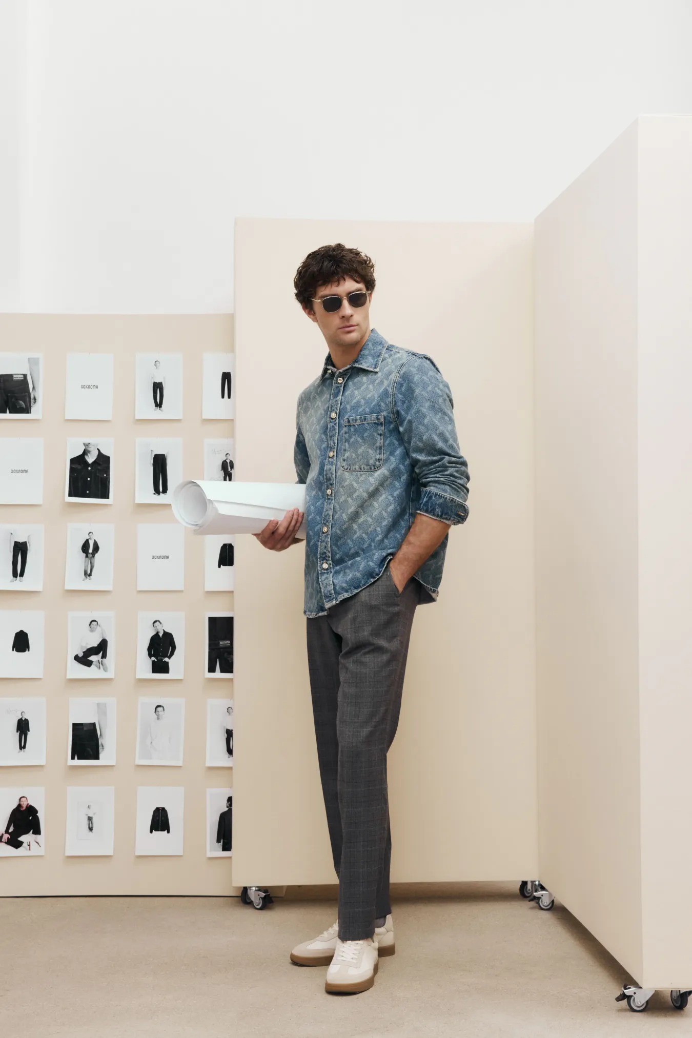 Мужская рубашка с паттерном