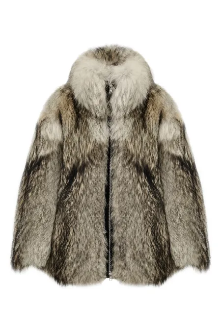 Шуба из меха волка