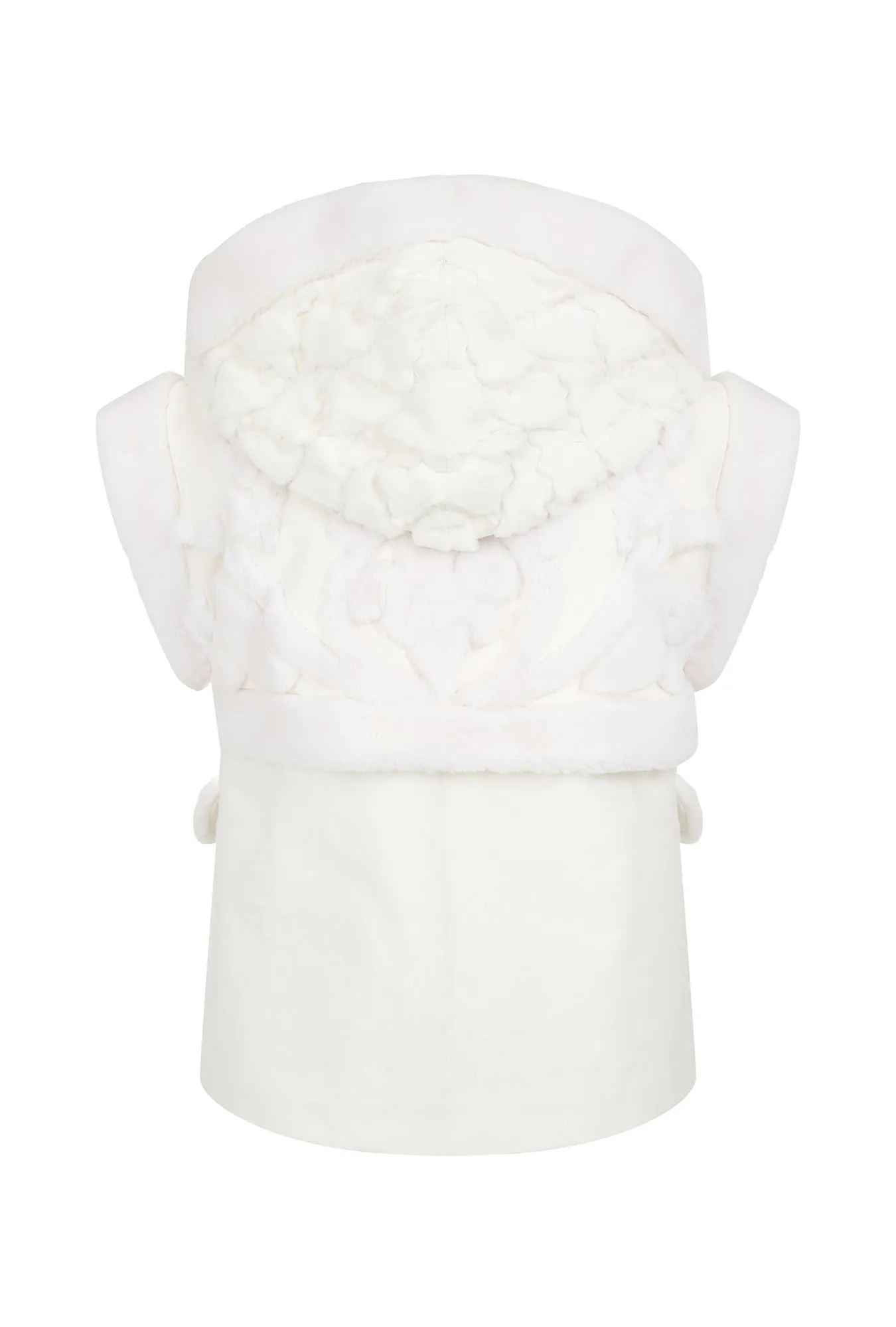 Жилет из замши с отделкой из натурального меха