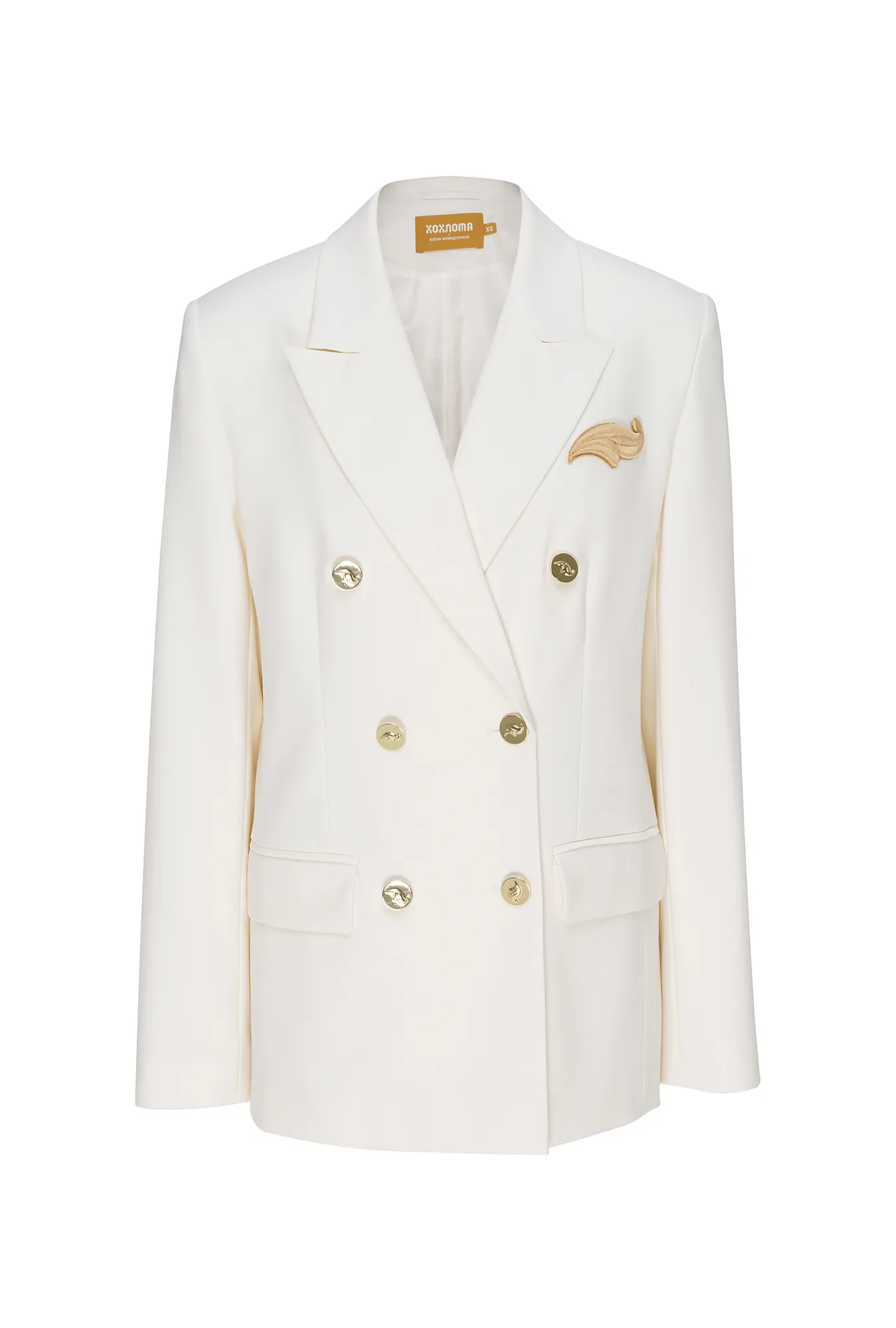 Двубортный жакет из премиальной шерсти