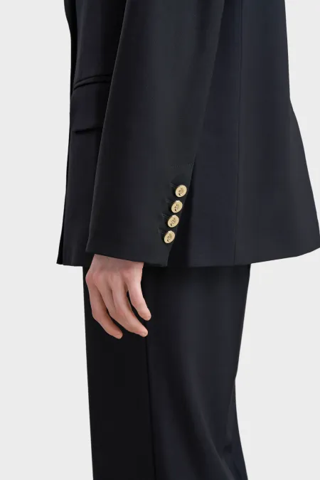 Двубортный жакет из премиальной шерсти