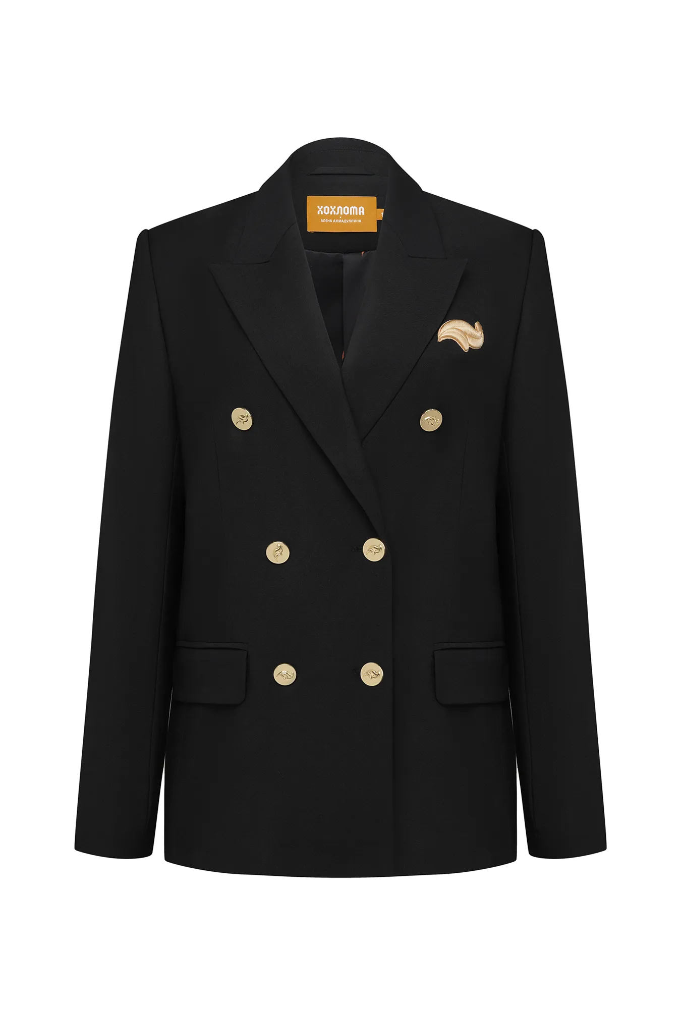 Двубортный жакет из премиальной шерсти