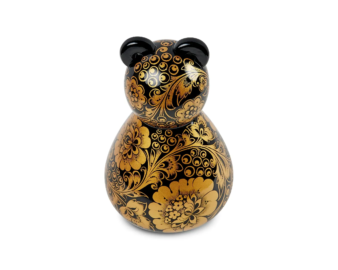 Фигура интерьерная «Мишка» малая (дерево, хохломская роспись)