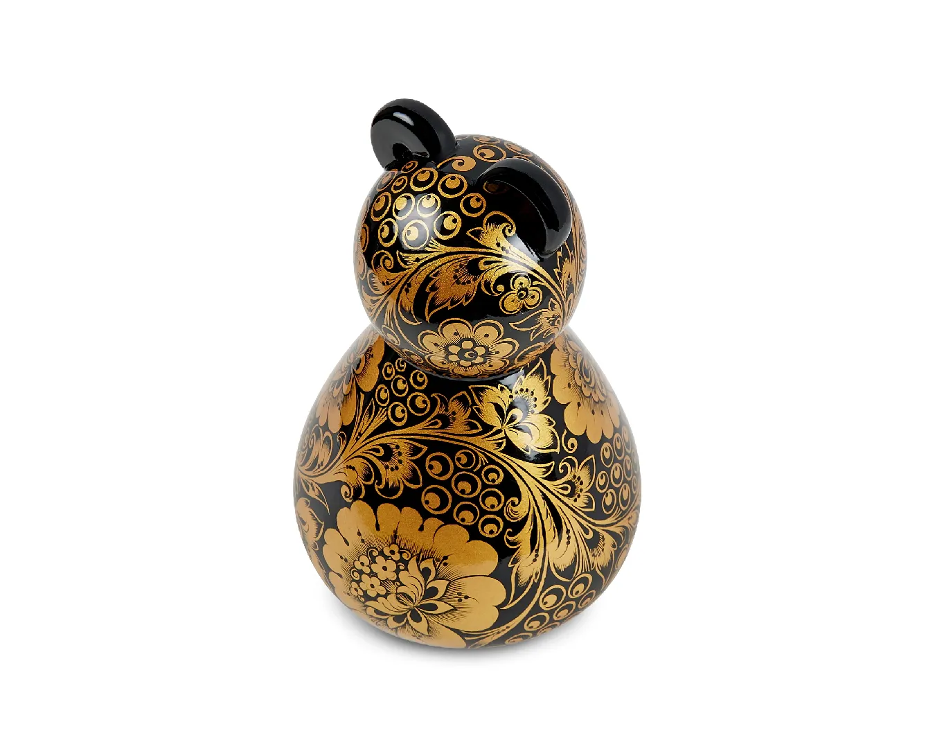 Фигура интерьерная «Мишка» малая (дерево, хохломская роспись)