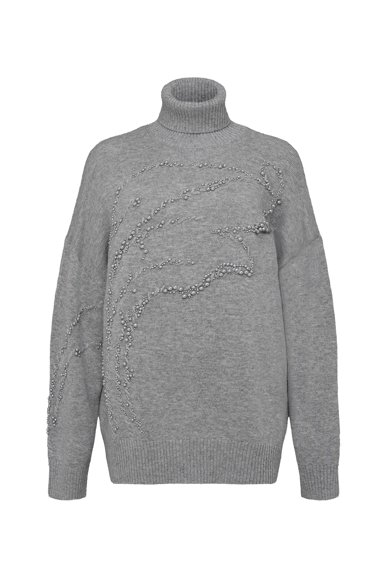 Джемпер из полушерстяной пряжи