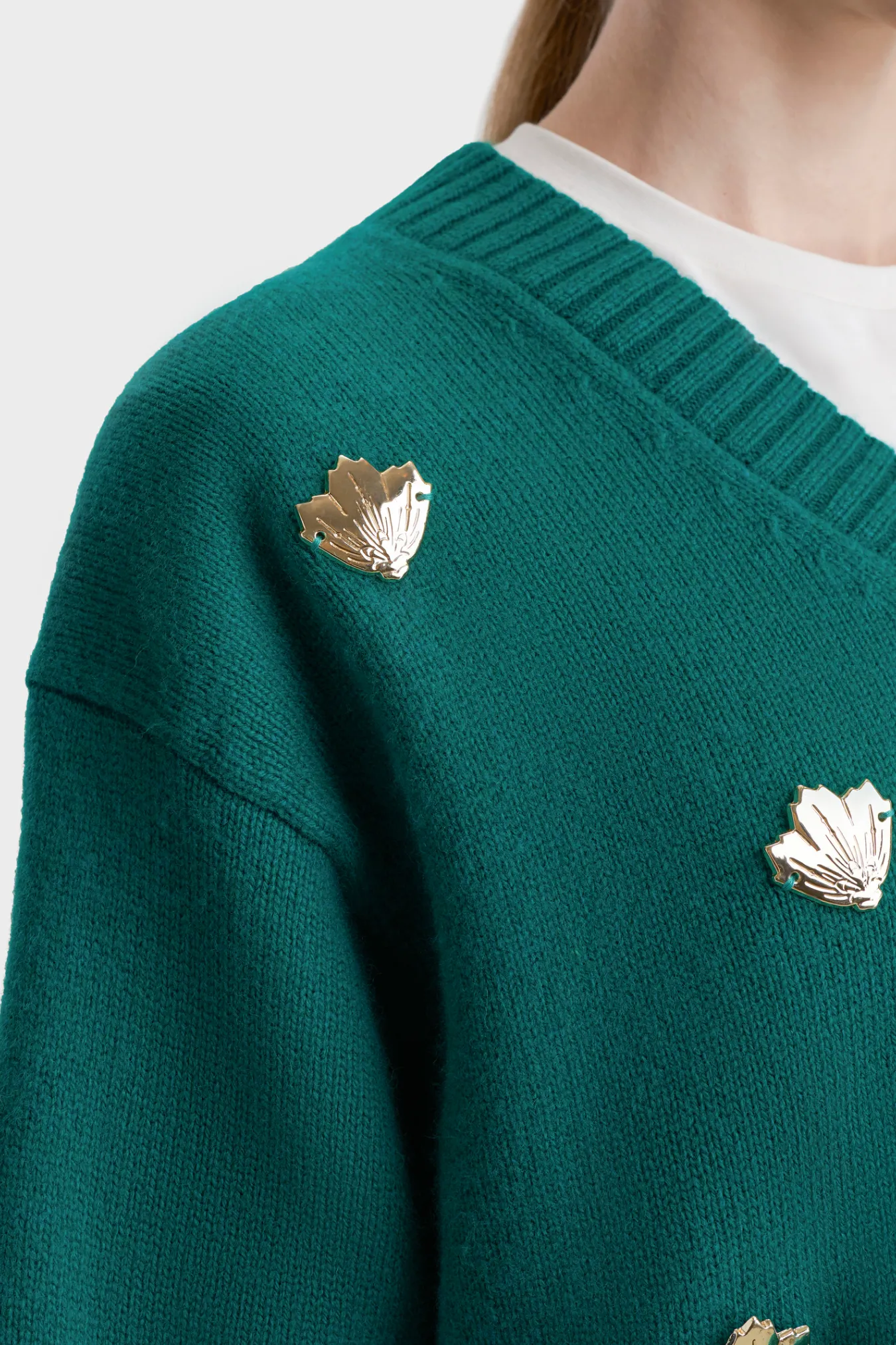 Джемпер из полушерстяной пряжи