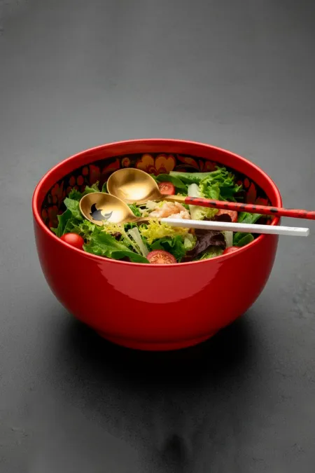 Тарелка «Царская» глубокая (дерево, хохломская роспись)