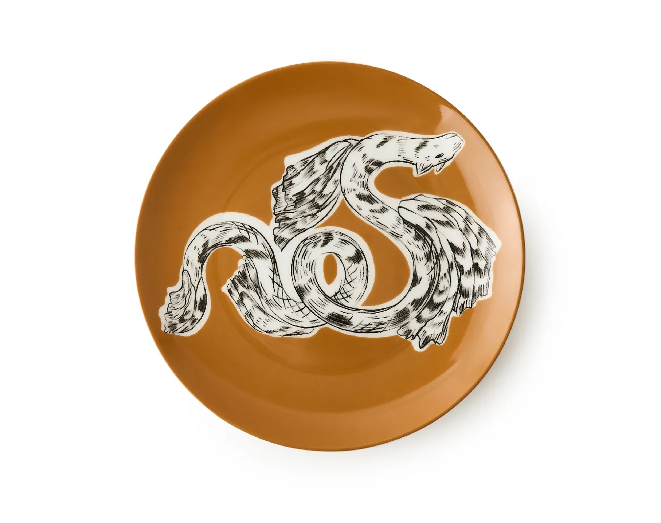 Тарелка закусочная, коллекция «Перья на золоте»